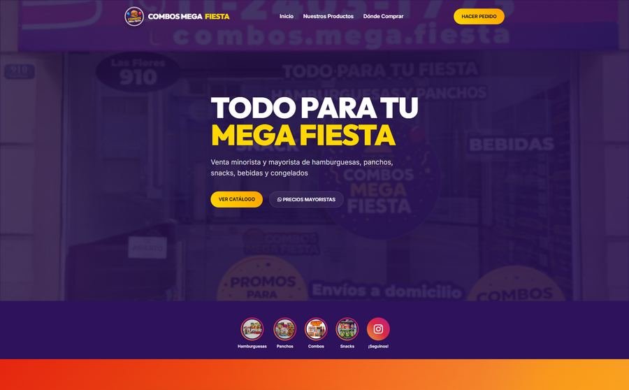 Sitio web Combos Mega Fiesta